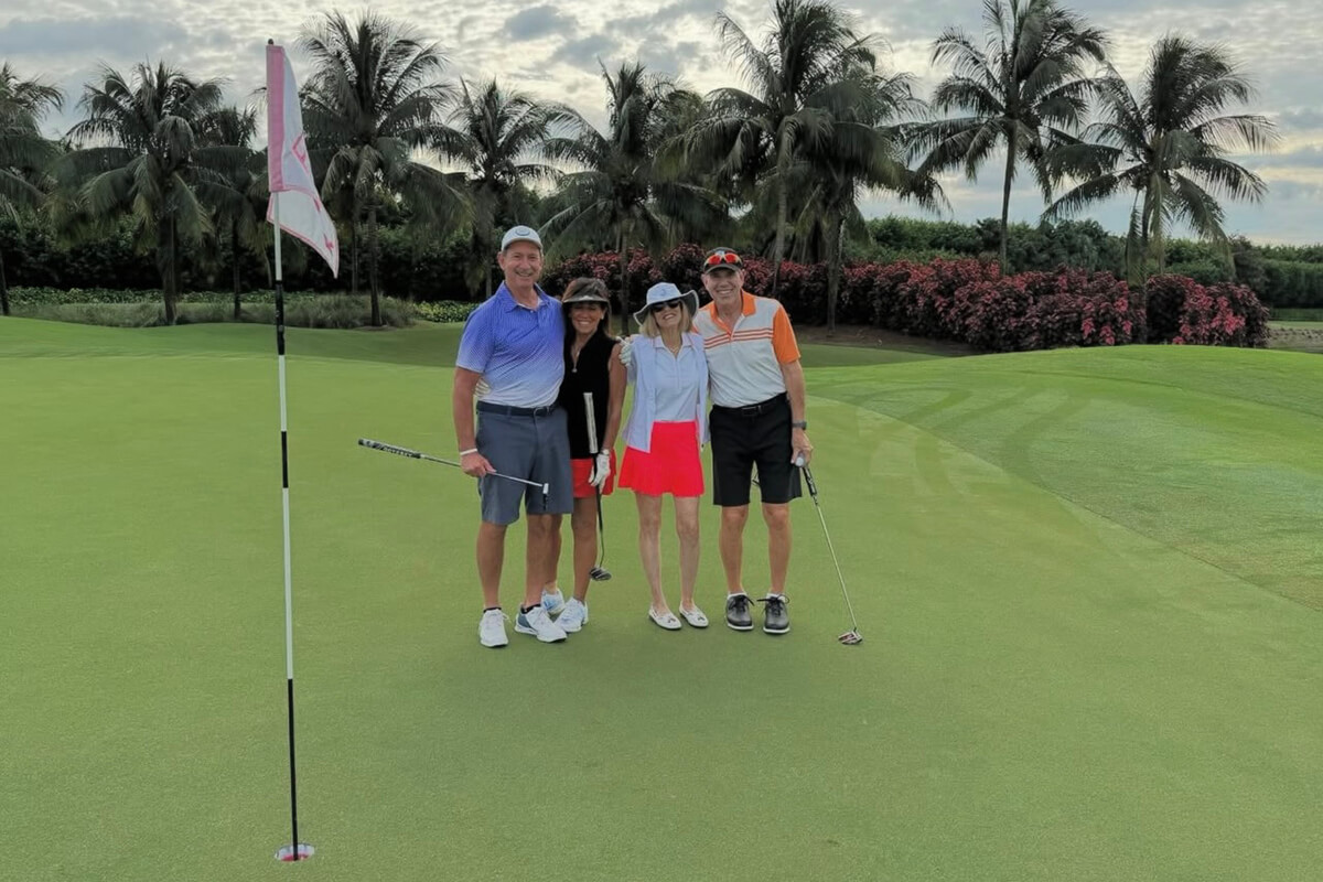 members on golf course