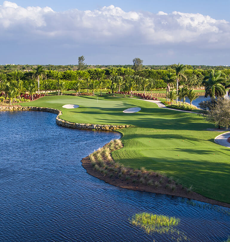 golf course and water